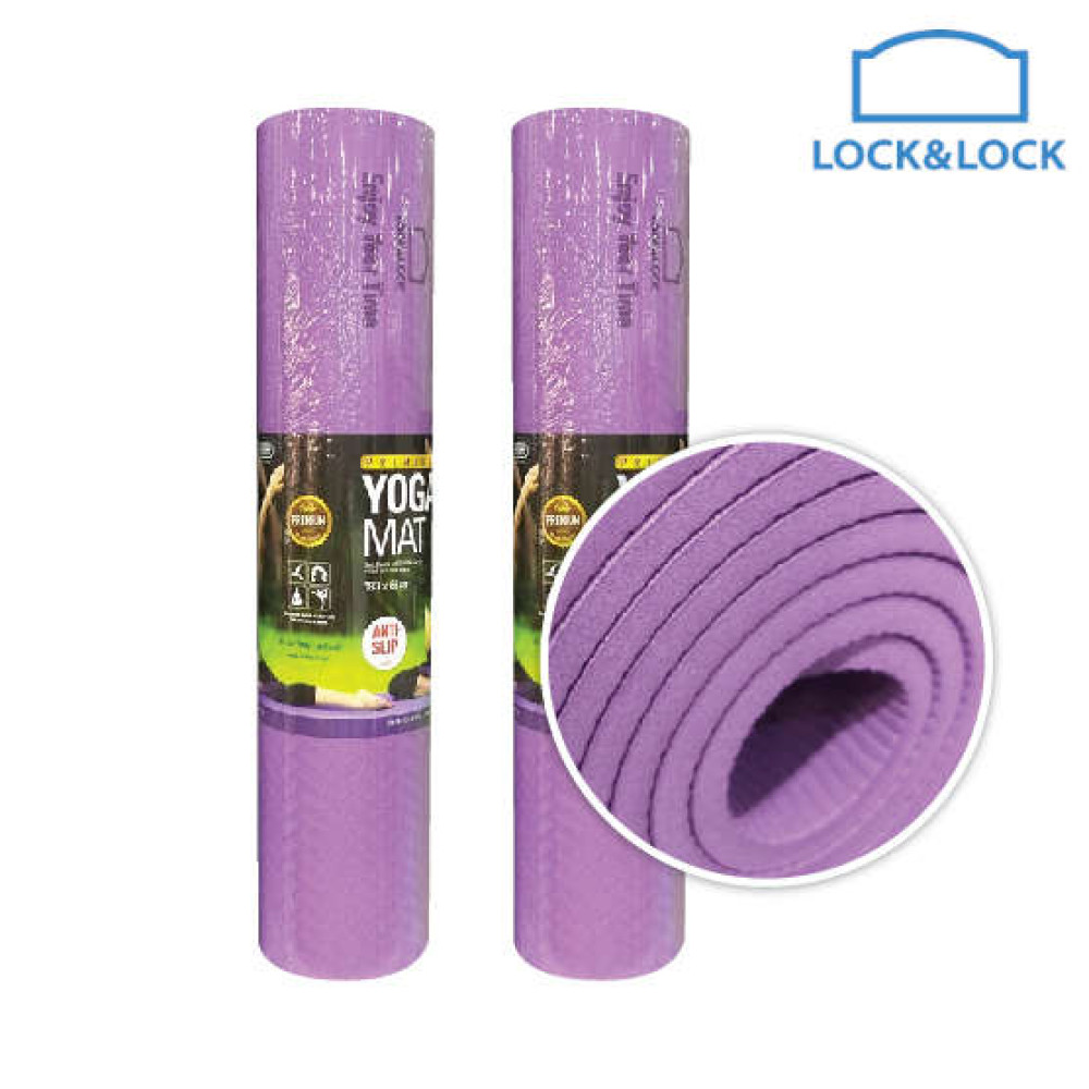 Thảm tập Yoga Lock&Lock MAT212 size 61x183cm màu tím