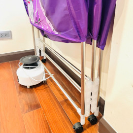 Tủ sấy quần áo Gume Hàn Quốc GM-8222 gấp gọn, có bánh xe kèm khiển từ xa