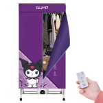 Tủ sấy quần áo Gume Hàn Quốc GM-8222 gấp gọn, có bánh xe kèm khiển từ xa