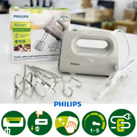 Máy đánh trứng cầm tay Philips HR3705/20 công suất 300W, bảo hành 2 năm