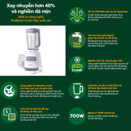 Máy xay sinh tố đa năng Philips HR2221/00 công suất 700W, xuất xứ Indonesia