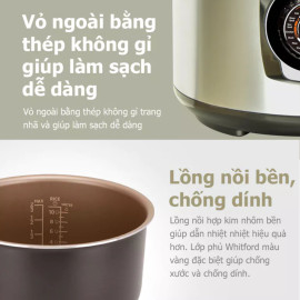 Nồi áp suất điện Philips HD2103/66 dung tích 5L, 14 chức năng nấu, chuẩn Châu Âu