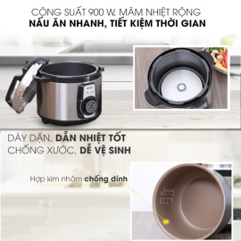 Nồi áp suất điện Philips HD2103/66 dung tích 5L, 14 chức năng nấu, chuẩn Châu Âu