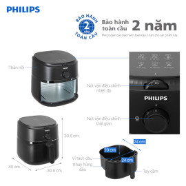 Nồi chiên không dầu Philips Airfryer Series 1000 NA130/00 dung tích 6.2L