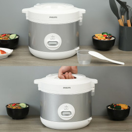 Nồi cơm điện nắp gài 3D Philips 1.8L HD3008/30 Made in Indonesia