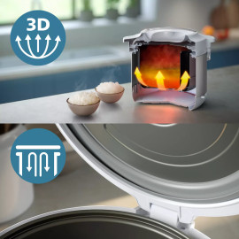 Nồi cơm điện nắp gài 3D Philips 1.8L HD3008/30 Made in Indonesia