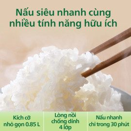 Nồi cơm điện tử mini Philips HD3170/66 dung tích 0.85 lít bảo hành 24 tháng