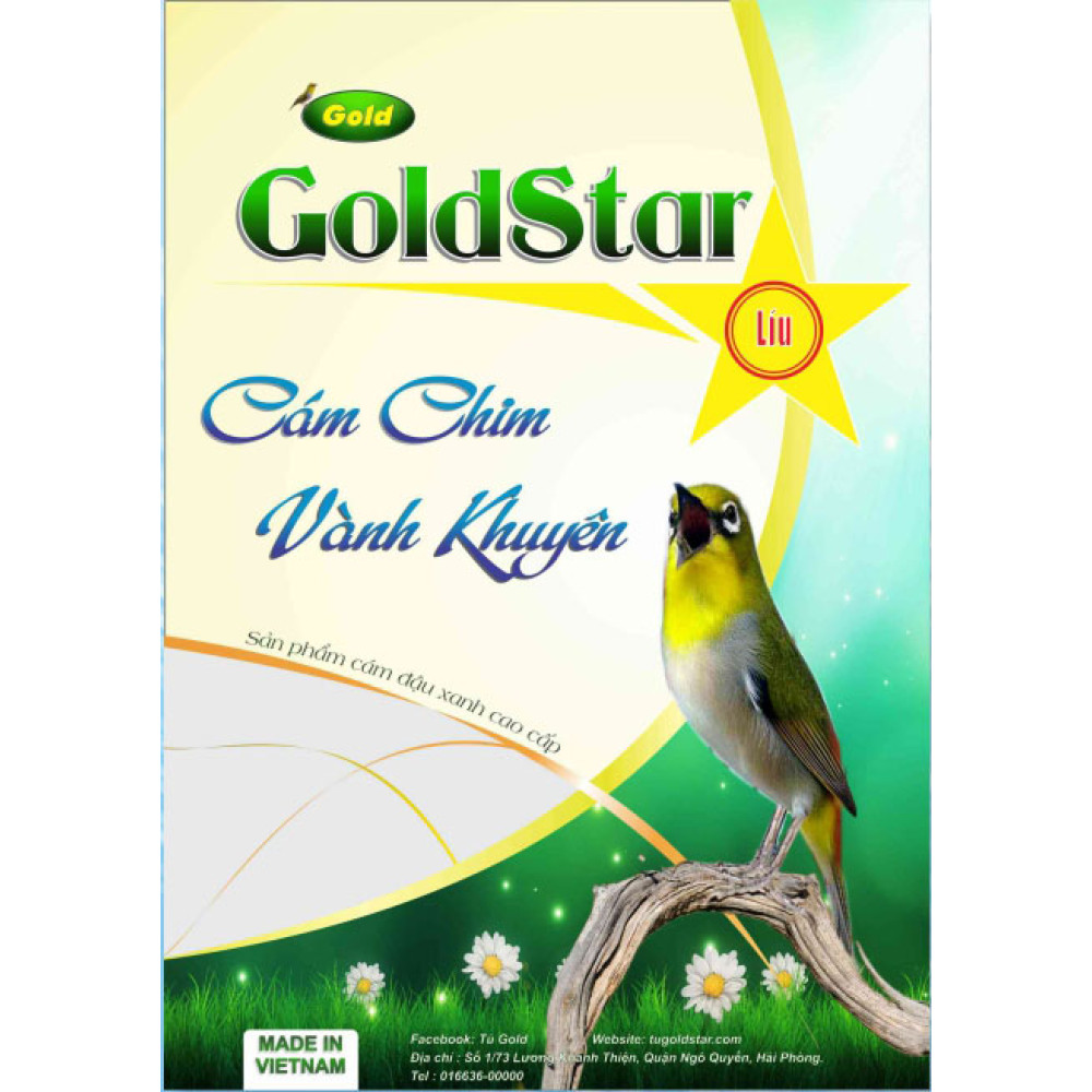 Combo 3 cám chim vành khuyên Gold Star - Líu gói 200gram
