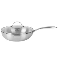 Chảo xào Inox 304 cao cấp 3 Lớp đáy liền Elmich Tri-Max EL-3796 Size 26cm