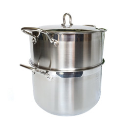 Bộ nồi xửng hấp Inox 3 đáy Fivestar 32cm 18 lít nắp inox, bảo hành 60 tháng chính hãng