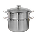 Bộ nồi xửng hấp Inox 3 đáy Fivestar 30cm dùng bếp từ nắp kính. bảo hành 60 tháng