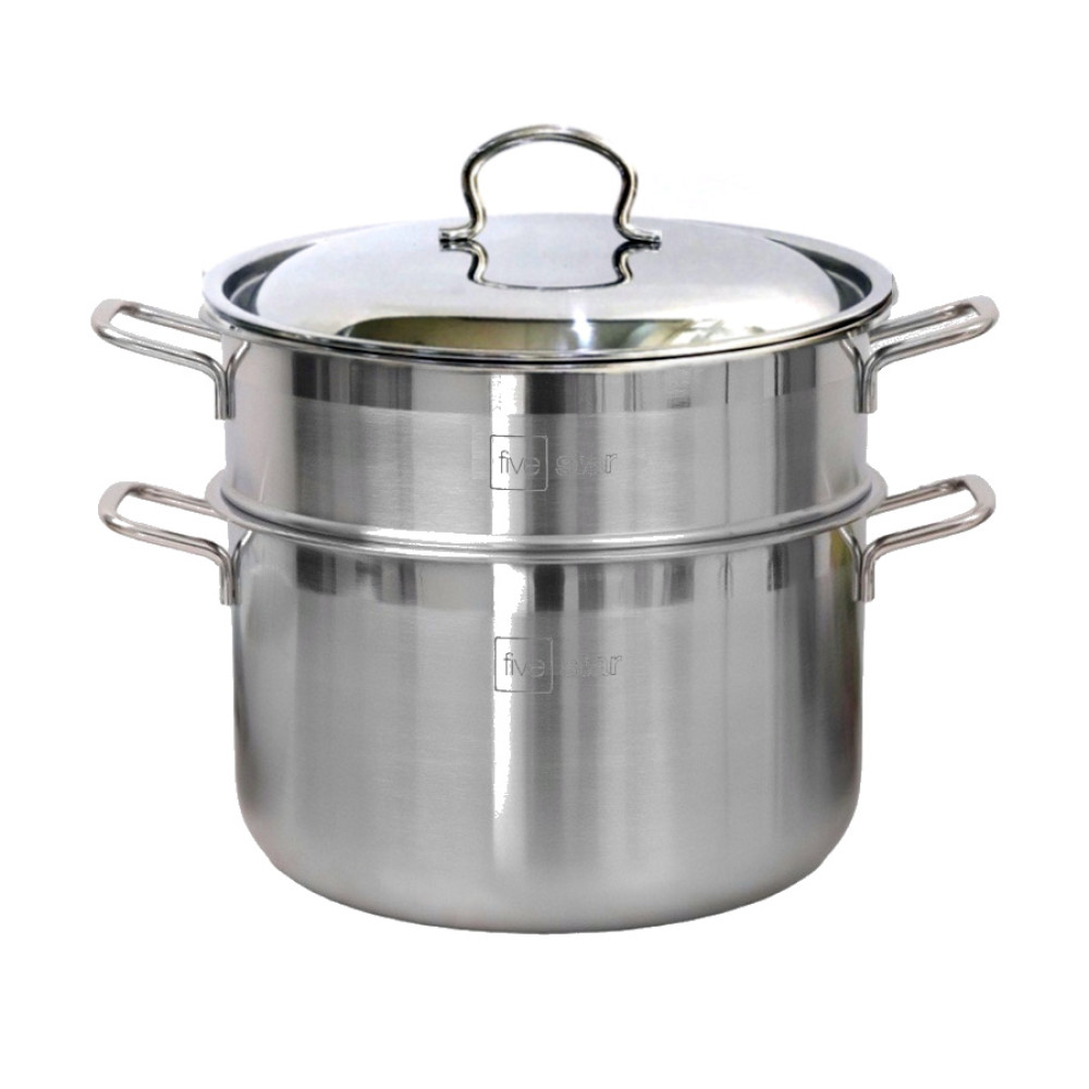 Bộ nồi xửng hấp Inox 3 đáy Fivestar 28cm dung tích 12 lít dùng bếp từ, bảo hành 60 tháng