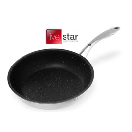 Chảo chống dính vân đá Inox 304 Fivestar Plus đáy liền size 28cm