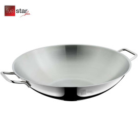 Chào xào Inox 304 thân đúc đáy liền Fivestar Plus 36cm, bảo hành 5 năm