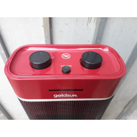Máy sưởi gốm Ceramic Goldsun GCH-3001M màu đỏ hàng chính hãng, bảo hành 12 tháng