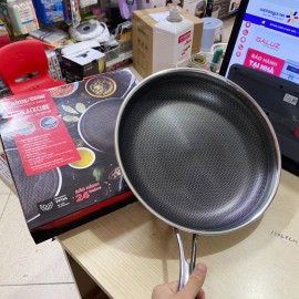 Chảo chống dính Inox 304 đường kính 30cm Kimscook Hàn Quốc Blackcube dùng bếp từ