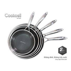 Chảo chống dính Inox 304 đường kính 26cm Kimscook T&K Blackcube dùng bếp từ