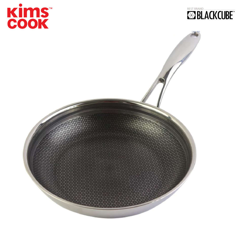 Chảo chống dính Inox 304 đường kính 26cm Kimscook T&K Blackcube dùng bếp từ