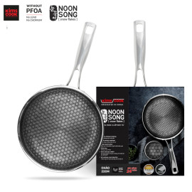 Chảo chống dính 2 mặt Inox 3 lớp đúc liền Kimscook Noon Song 22cm đáy từ