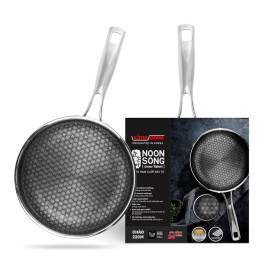 Chảo chống dính 2 mặt Inox 3 lớp đúc liền Kimscook Noon Song 22cm đáy từ