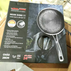 Chảo chống dính 2 mặt Inox 3 lớp đúc liền Kimscook Noon Song 26cm đáy từ
