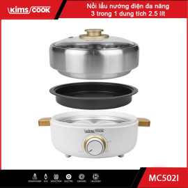 Nồi lẩu, nướng điện đa năng 3 trong 1 Kims cook MC520l LG