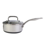 Quánh chống dính 16cm Inox 304 Kims Cook Noon Song 2 mặt 3 lớp đúc liền đáy từ nắp kính