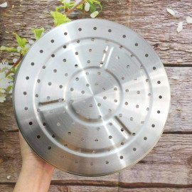 Xửng hấp Inox 304 Kims Cook Hàn quốc size 24, kèm vung kính cao cấp - Hàng chính hãng