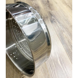 Xửng hấp Inox 304 Kims Cook Hàn quốc size 24, kèm vung kính cao cấp - Hàng chính hãng