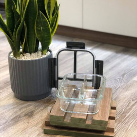 Hộp thủy tinh chia 3 ngăn chữ nhật chịu nhiệt cao cấp Lebenlang 1040ml - Thương hiệu Đức