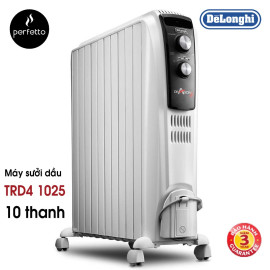 Máy sưởi dầu 10 thanh Delonghi TRD4 1025 max 2500W bảo hành 3 năm