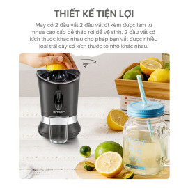 Máy vắt cam cao cấp Sharp EJ-J850-BK công suất 85W bảo hành 12 tháng