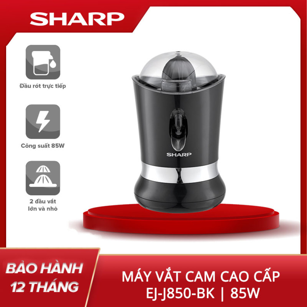 Máy vắt cam cao cấp Sharp EJ-J850-BK công suất 85W bảo hành 12 tháng