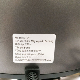 Máy xay nấu sữa hạt đa năng Syntex ST01 dung tích 2 lít 800W bảo hành 24 tháng