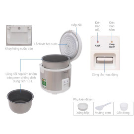 Nồi cơm điện Panasonic dung tích 1.8 lít SR-MVN187 bảo hành 12 tháng