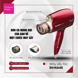 Máy sấy tóc dưỡng ẩm Nanoe Panasonic Thái Lan 1600W EH-NA45RP645, bảo hành 12 tháng