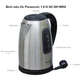 Ấm điện đun nước siêu tốc Panasonic NC-SK1BRA dung tích 1.6 lít bảo hành 12 tháng