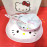 Bộ bát đĩa thìa nhựa Melamin giả sứ hình mèo Hello Kitty
