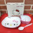 Bộ bát đĩa thìa nhựa Melamin giả sứ hình mèo Hello Kitty