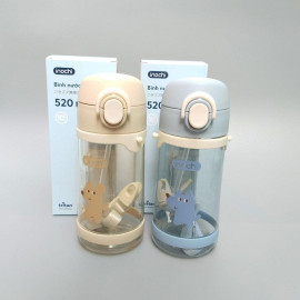 Bình nước trẻ em có ống mút Inochi Goki Zuzu 520ml - Hàng xuất Nhật