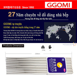 Bộ 10 đôi đũa inox dài 23cm GGOMi Hàn Quốc GG624