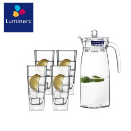 Bộ bình và 4 ly thuỷ tinh Luminarc Le Meiya J6381