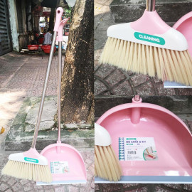 Bộ chổi và xẻng quét hót rác Inochi CK02 thân Inox hàng xuất Nhật