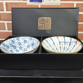 Bộ 2 tô gốm sứ tráng men Nhật Bản - Made in Japan