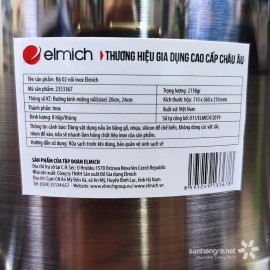 Bộ 2 nồi Inox cao cấp 5 đáy Elmich 2353367 vung kính đáy từ