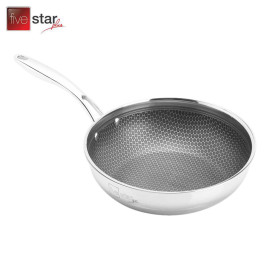 Chảo sâu lòng chống dính 3 lớp Inox 304 Fivestar Blackcube 26cm đáy liền FPC26005