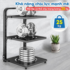 Giá để xoong nồi chảo Thép Carbon Kalpen 4 tầng có thể điều chỉnh