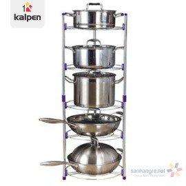 Giá để xoong nồi Inox 5 tầng thông minh Kalpen xuất Nhật