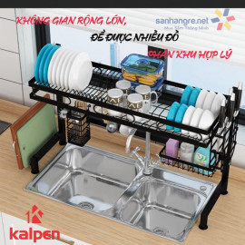 Kệ bát đĩa trên bồn rửa thông minh Kalpen 1 tầng - 85/95/125x28x55cm