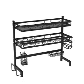 Kệ bát đĩa trên bồn rửa thông minh Kalpen 2 tầng KT 85x28x80cm